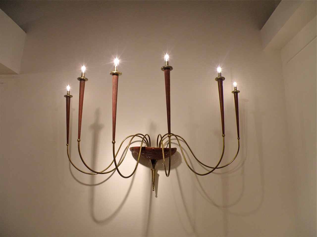 Pair of Over-Scaled 1950s Italian Wall Lights