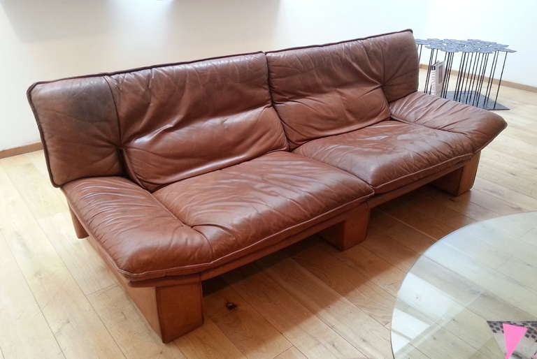 nicoletti leather sofa for sale