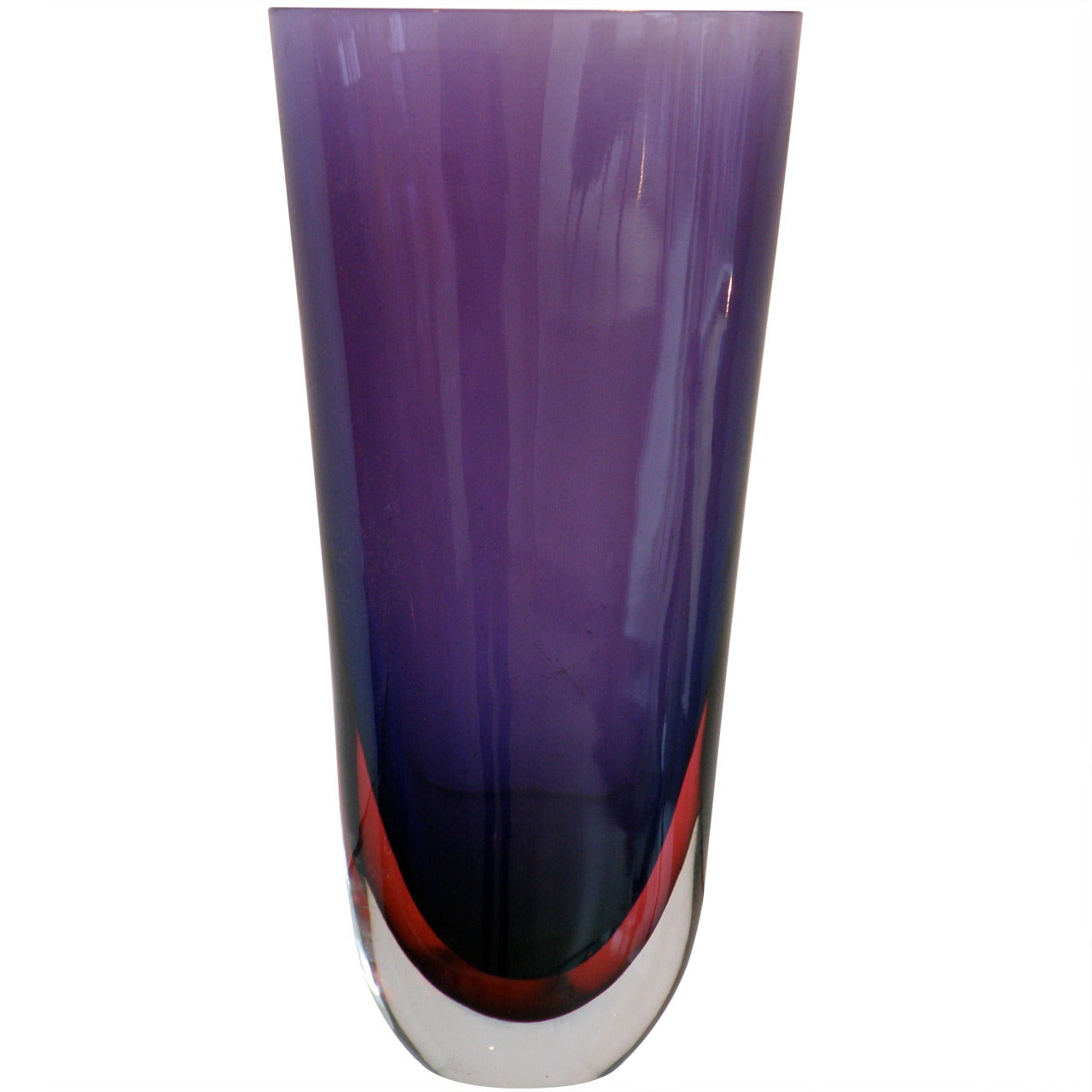 Sommerso Glass Vase by Flavio Poli, 1962