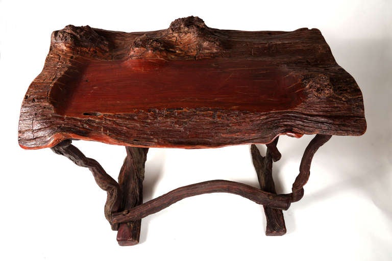 Sculptural Redwood Desk