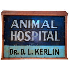'Animal Hospital' Vintage Veterinary Sign