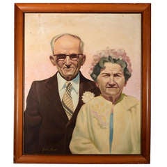 Vintage Charming Portrait of an Elderly Couple