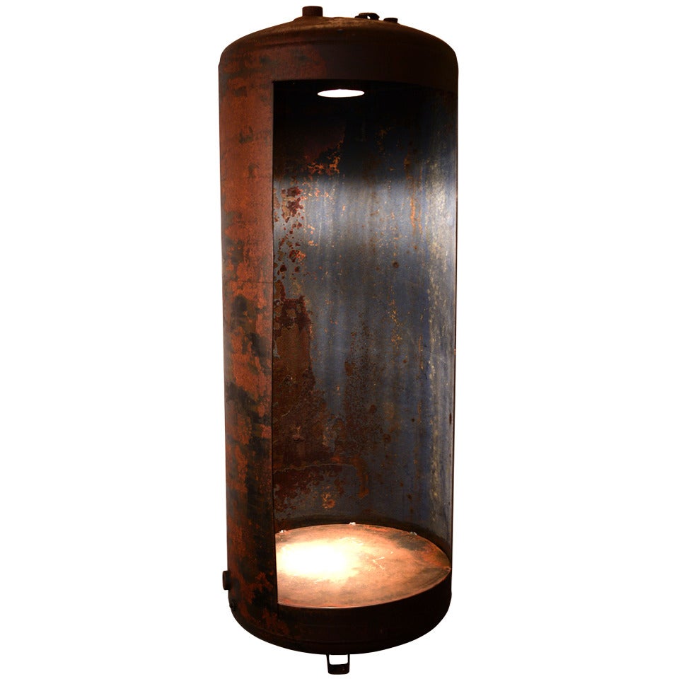 Steel Tank Lighted Display Piece