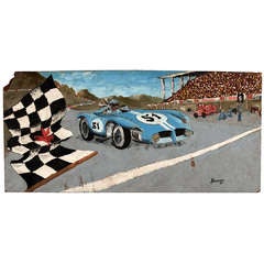 Vintage Finish Line Race Car Painting