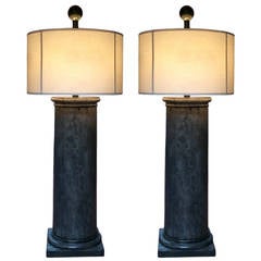 Custom Monumental Column Floor Lamps