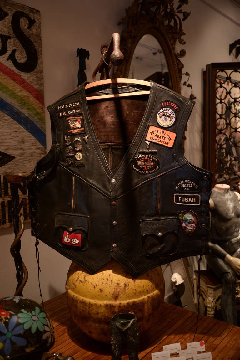 Decorated Leather Motorcycle Jacket 1