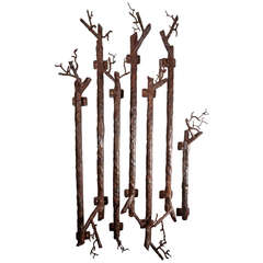 Vintage Rustic Hammered Steam Pipe 'Branches' Set