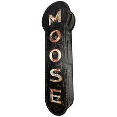 Vintage Moose Lodge Sign