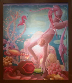 Vintage Colorful Undersea Painting