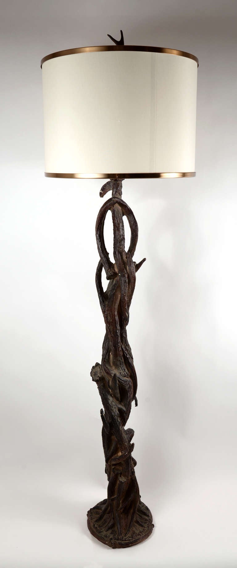 American Rustic Stag Prong Floor Lamp