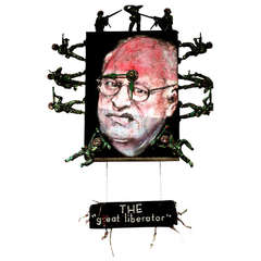 Dick Cheney Wall Clock Sculpture