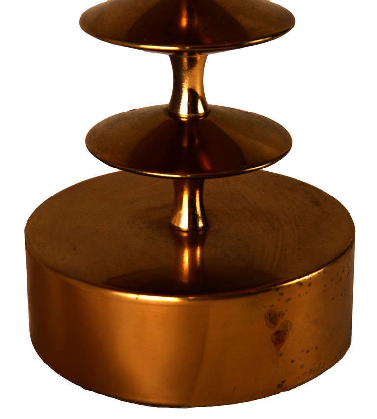 American Pair of Petite Brass Table Lamps