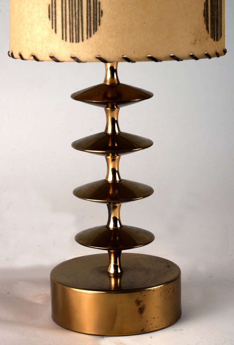 Pair of Petite Brass Table Lamps In Excellent Condition In Seattle, WA