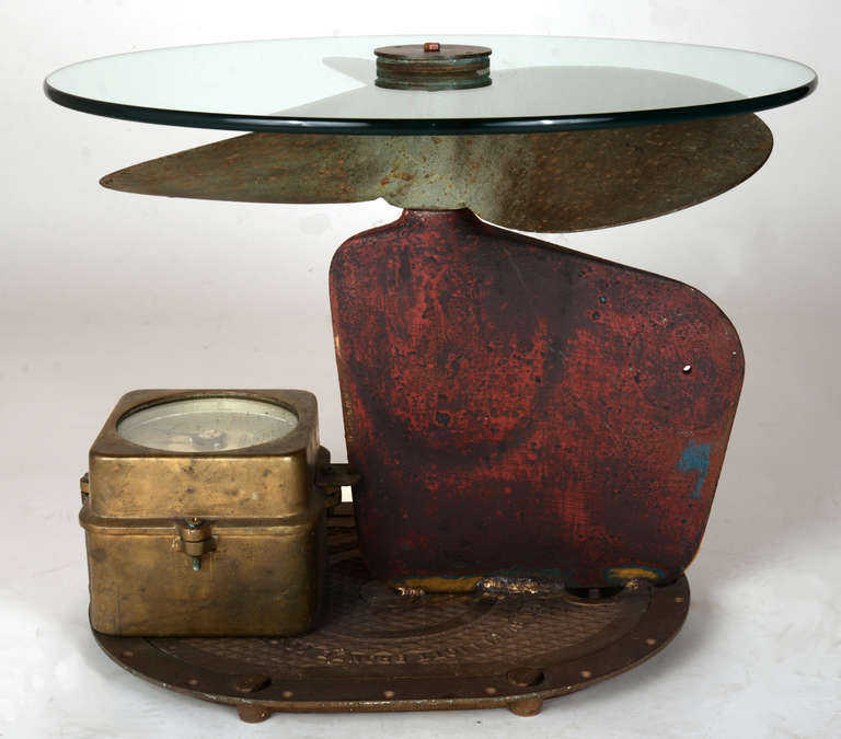 Industrial Sea Captain's Occasional Table