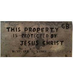 Hand-Painted Property Sign