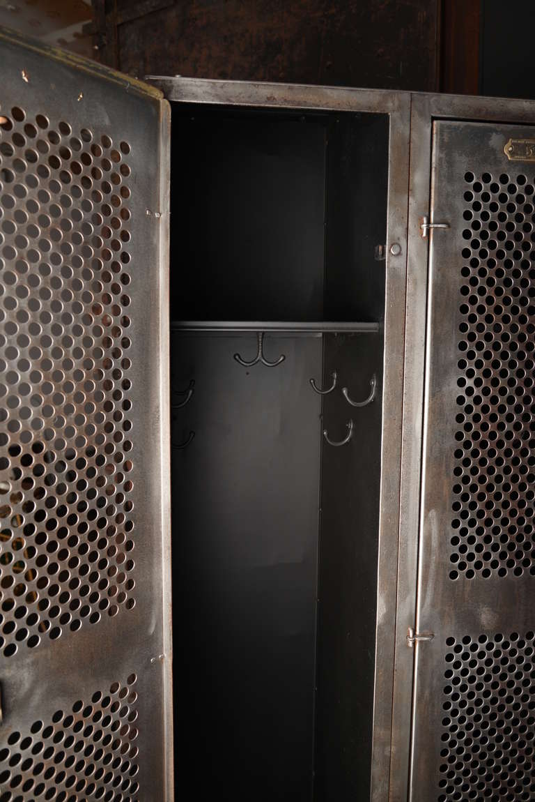 20th Century City of Portland Triple Door Steel Locker Cabinet