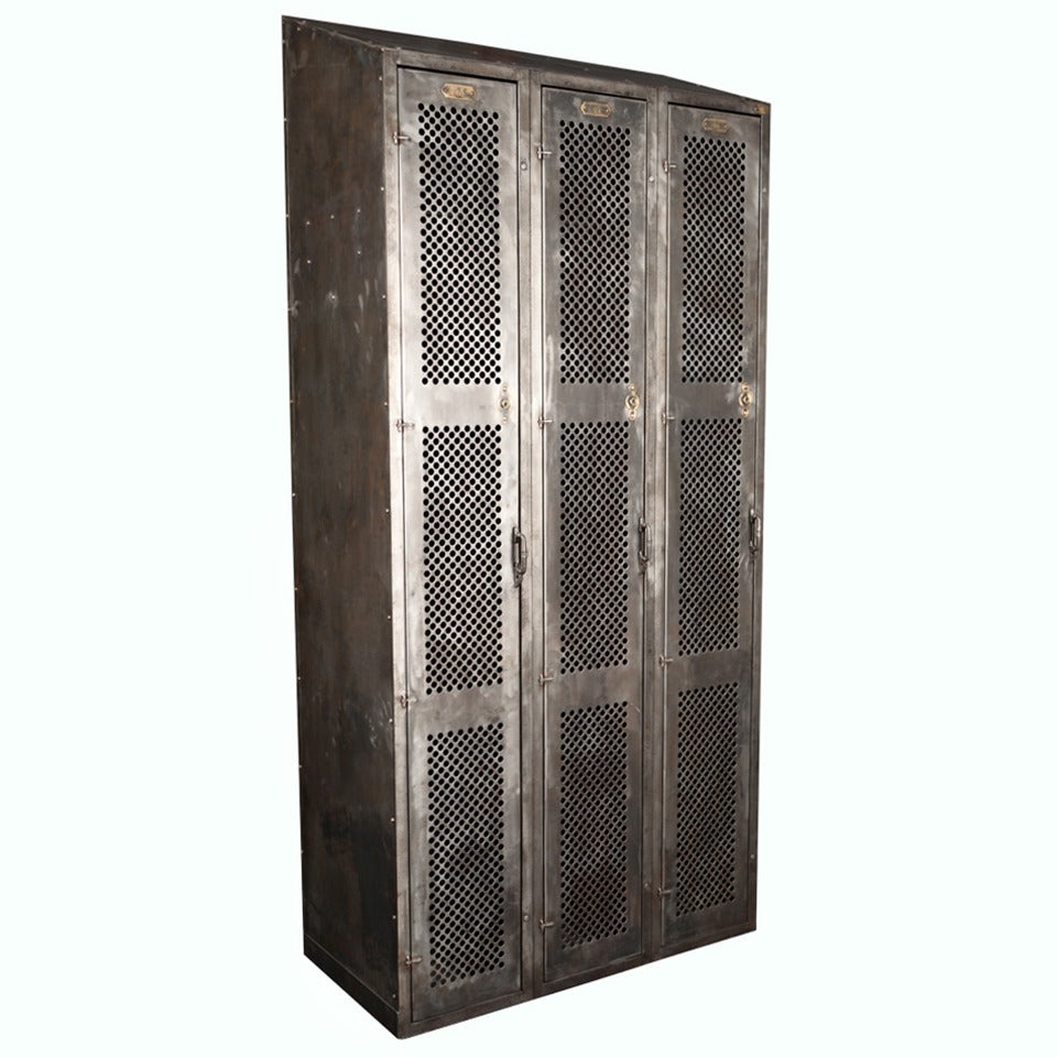 City of Portland Triple Door Steel Locker Cabinet