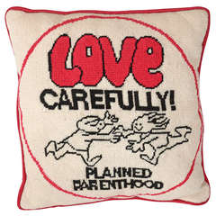 Love Carefully! Needlepoint Pillow