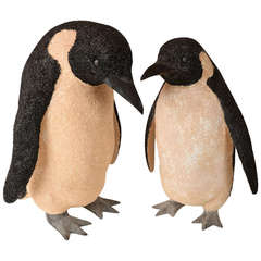 Vintage Sequin-Encrusted Flower Shop Penguins