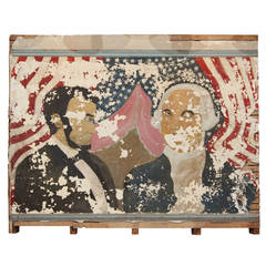 Used George and Abe Wall Fragment