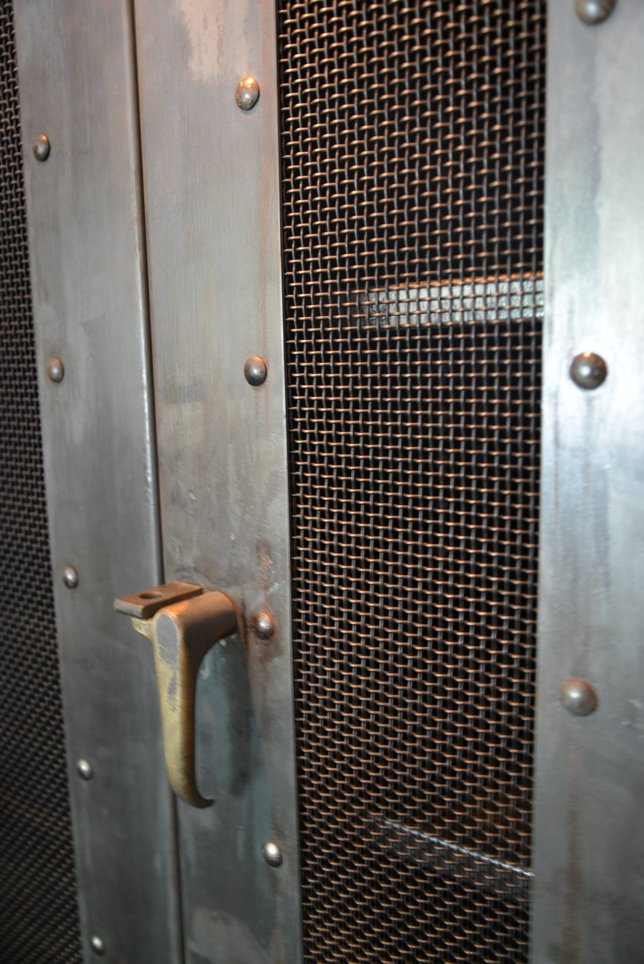 Medium two-door steel cabinet with four adjustable shelves.
