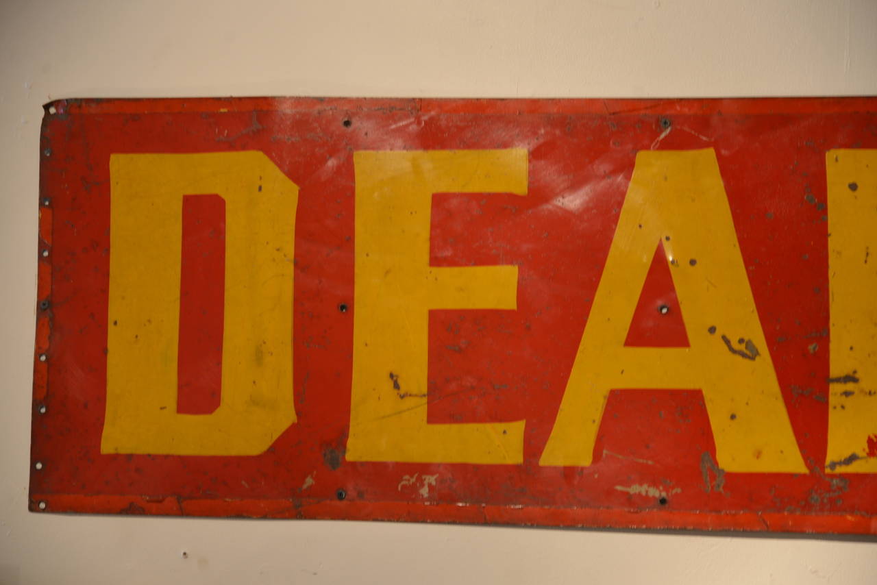 American Hand-Painted Dead End Sign