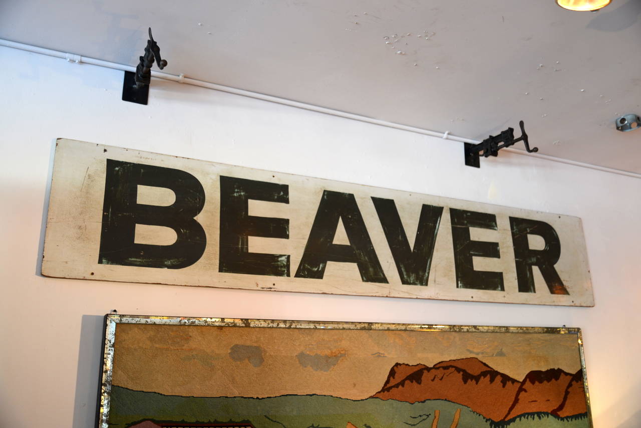 Hand-Painted Giant Beaver Sign