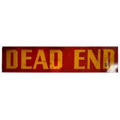 Hand-Painted Dead End Sign