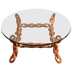 Vintage Anchor Chain Cocktail Table