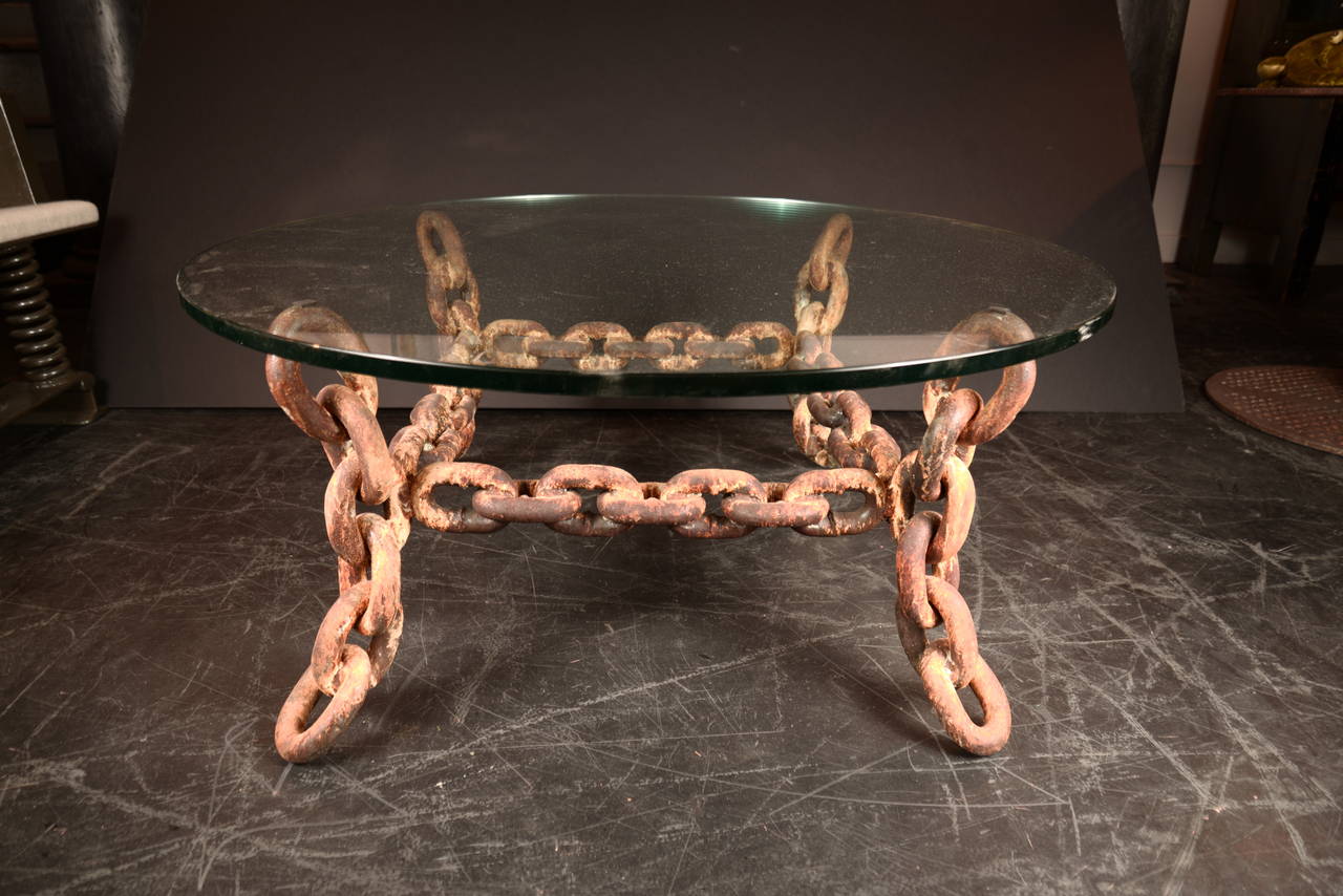 Contemporary Vintage Anchor Chain Cocktail Table