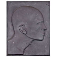 Right-Side Male Face in Relief
