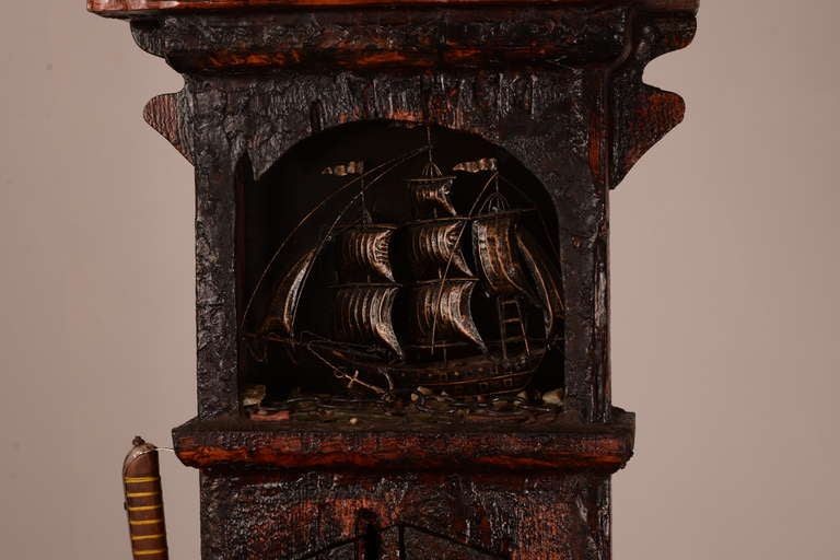 Late 20th Century Pirate Case Clock