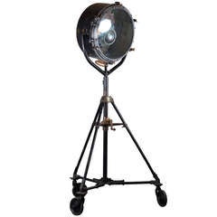 Industrial Spotlight on Giant Tripod with Casters