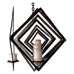 Geometric Concentric Squares Candle Pendant at 1stDibs