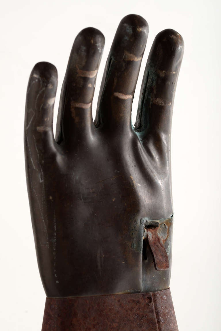 20th Century Industrial Glove Molds in Copper & Steel