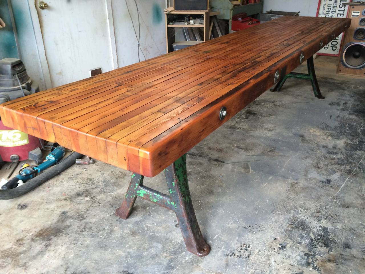Early 20th Century Long Work Table