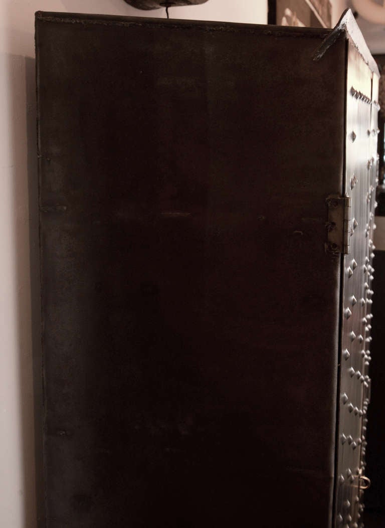 Steel Cabinet with Textured Doors In Good Condition In Seattle, WA