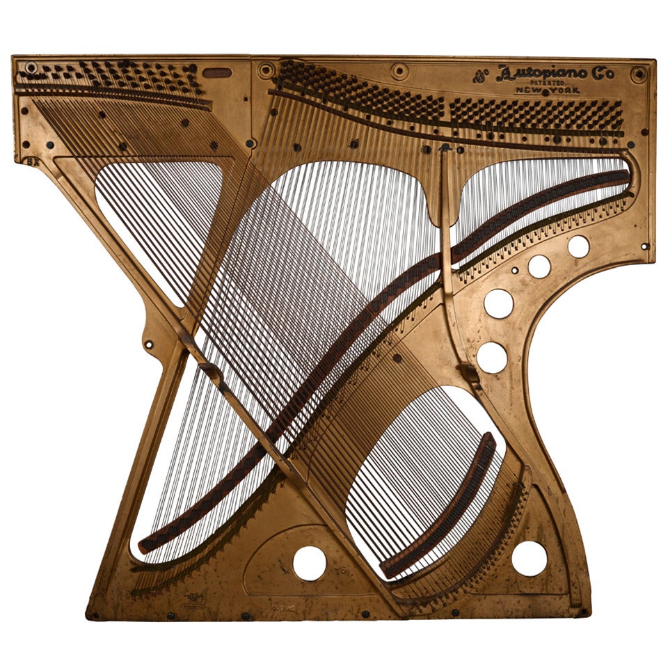 Autopiano Co. Player Piano Cast Iron Plate