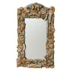 seaside blue vintage mirror