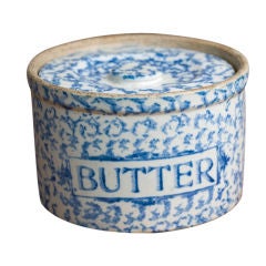 Antique butter spongeware