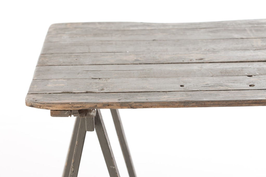 Wood gray vintage table