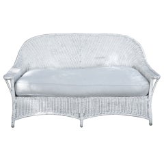 the perfect white wicker sofa...