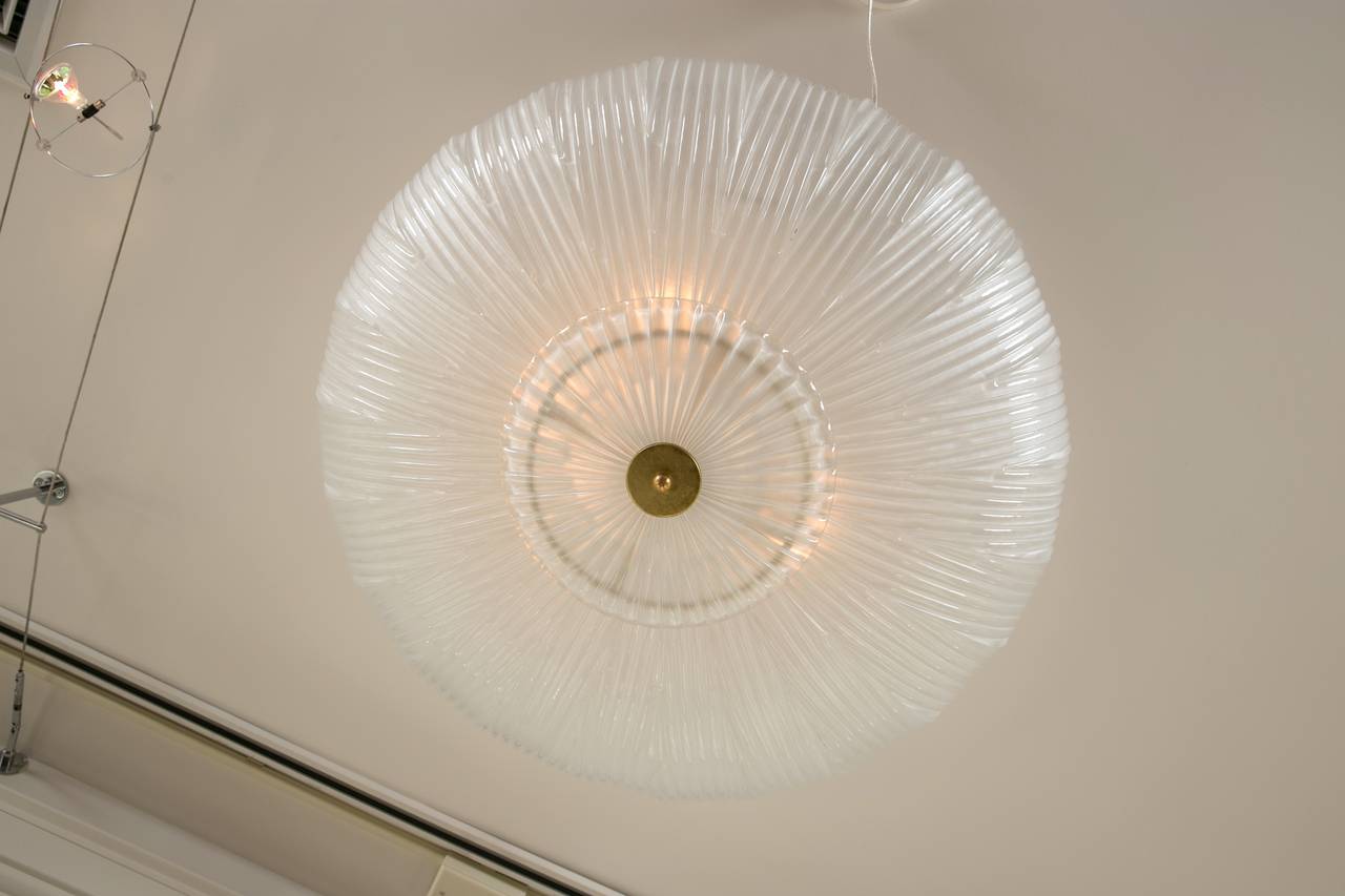 Murano Glass Sleek and Modern Murano Blown Ceiling Fixture