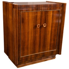 French Mid-Century Rosewood Concave Cabinet