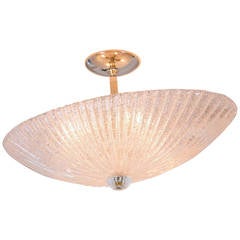 Modern Icy Oval Shaped Ceiling Fixture