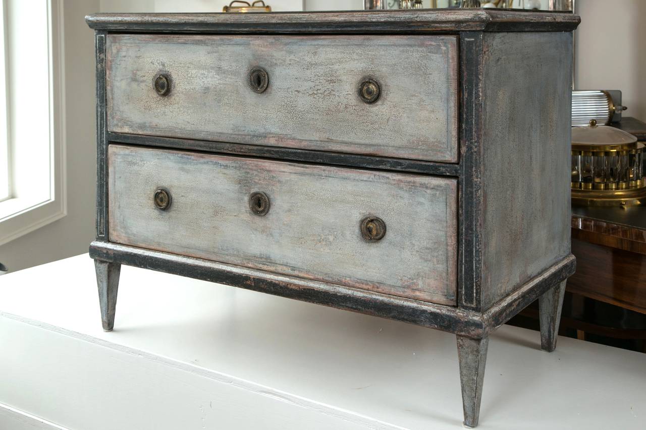 German Painted Neoclassic Chest of Drawers