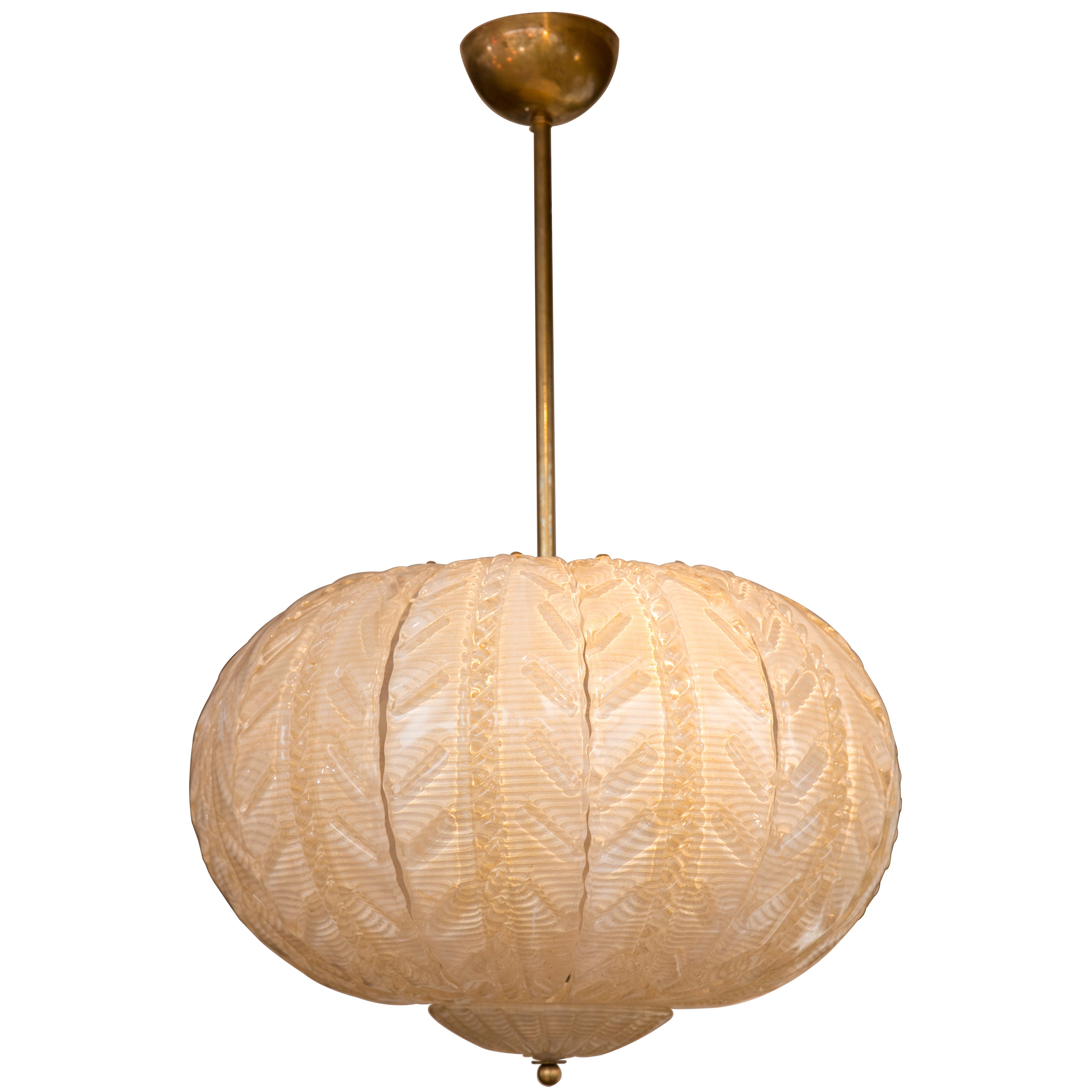 Murano Blown Globe Shaped Ceiling Fixture/Paor Available
