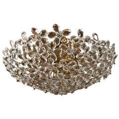 Large Crystal Flush Mount