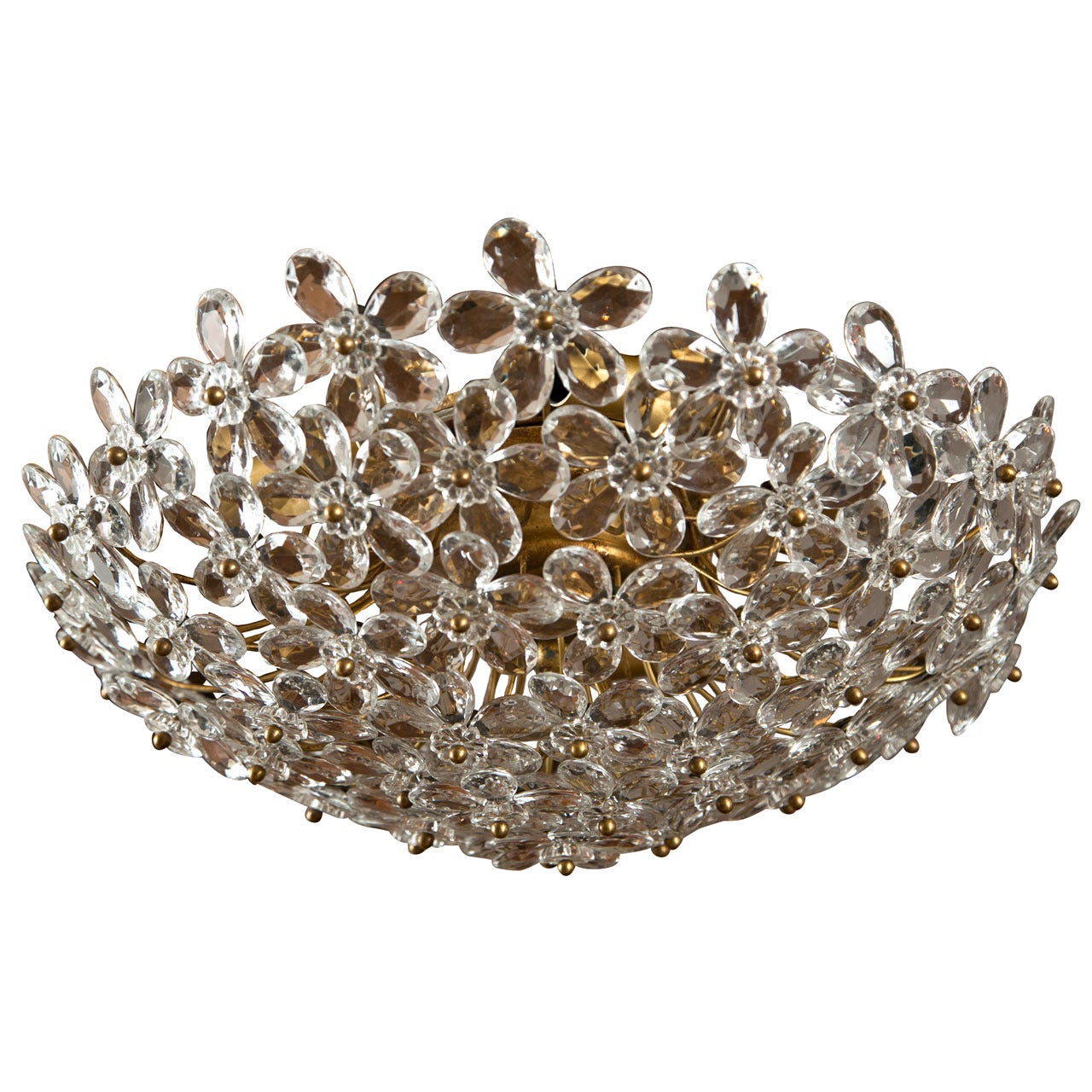 Large Crystal Flush Mount