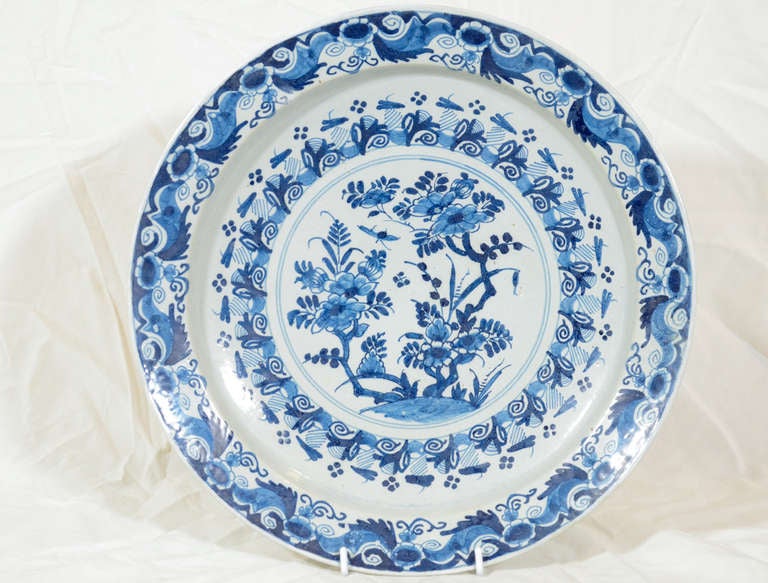A Pair of Blue and White Dutch Delft Chargers